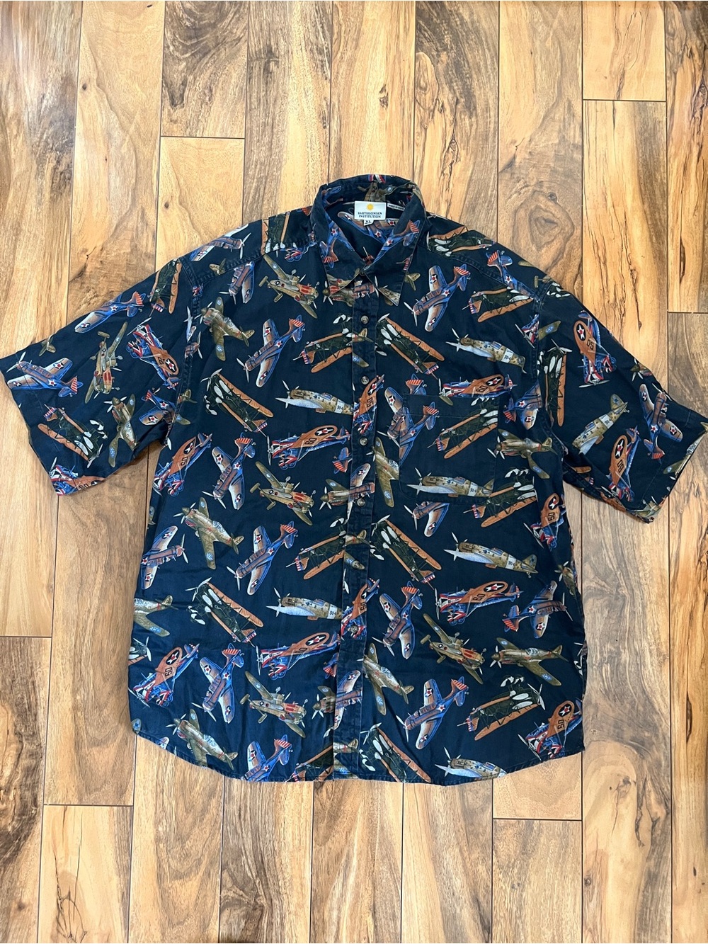 Smithsonian Institution WWII War Airplanes Hawaiian Shirt